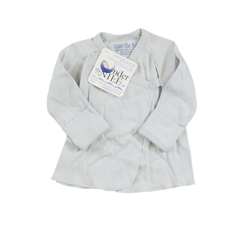 Under the Nile Girls Blue Long Sleeve Shirt Size: 0-3 Months Blue