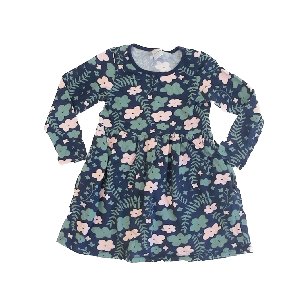 Hanna Andersson Girls Blue Dress Size: 6-7 Years Blue