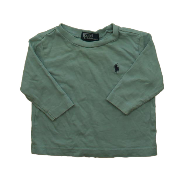 Ralph Lauren Boys Blue Long Sleeve T-Shirt Size: 9 Months Blue