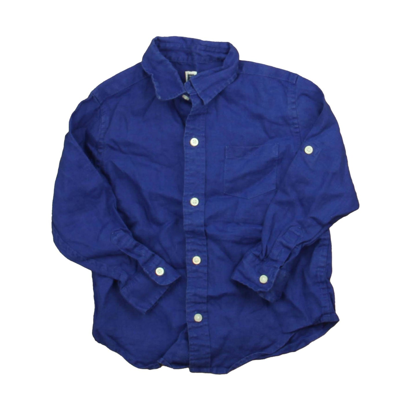 Janie and Jack Boys Blue Button Down Short Sleeve Size: 3T Blue