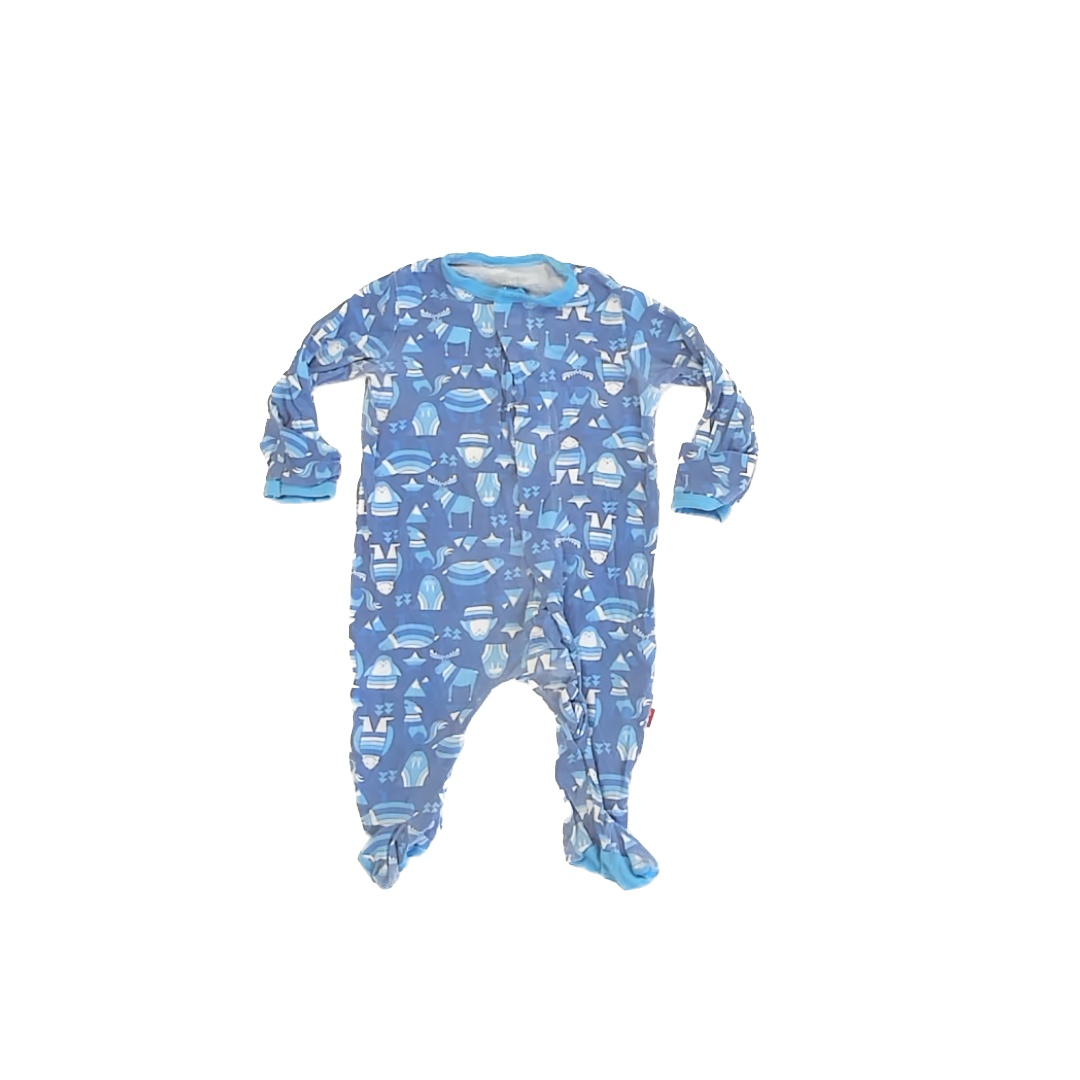 Magnetic Me Boys Blue 1-piece footed Pajamas Size: 0-3 Months Blue