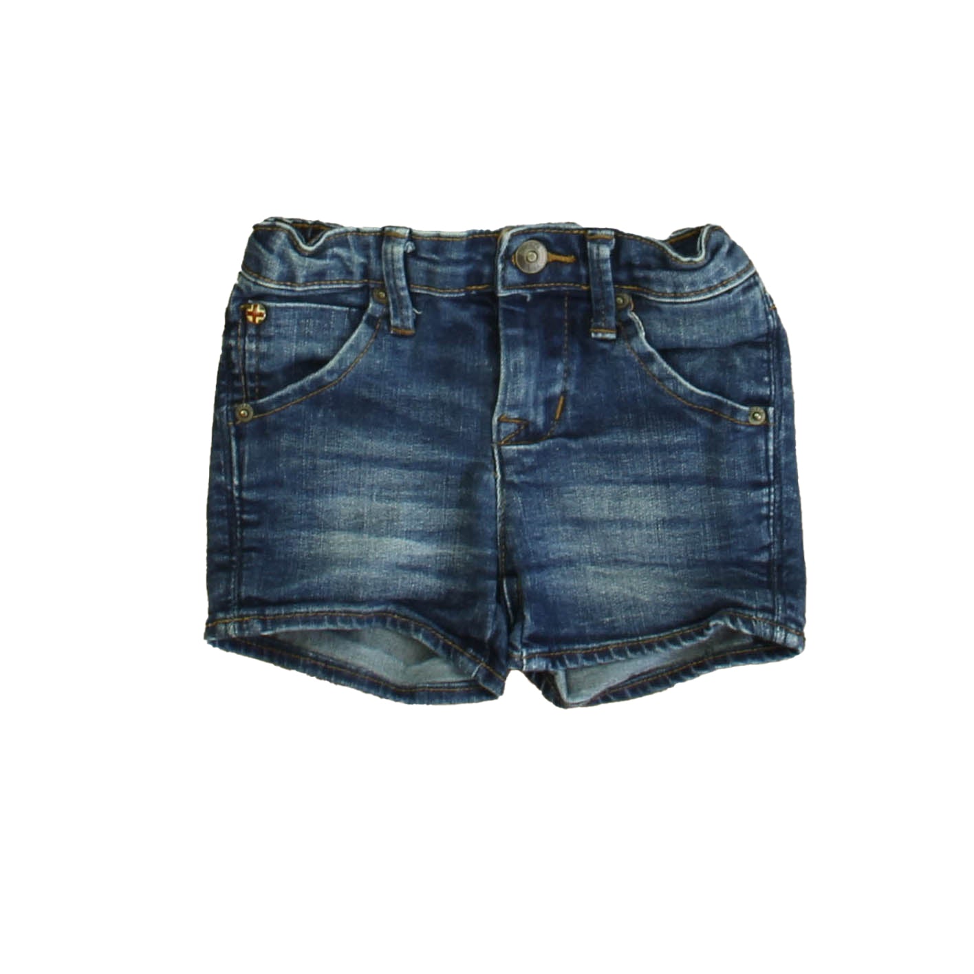 Hudson Girls Blue Jean Shorts Size: 24 Months Blue