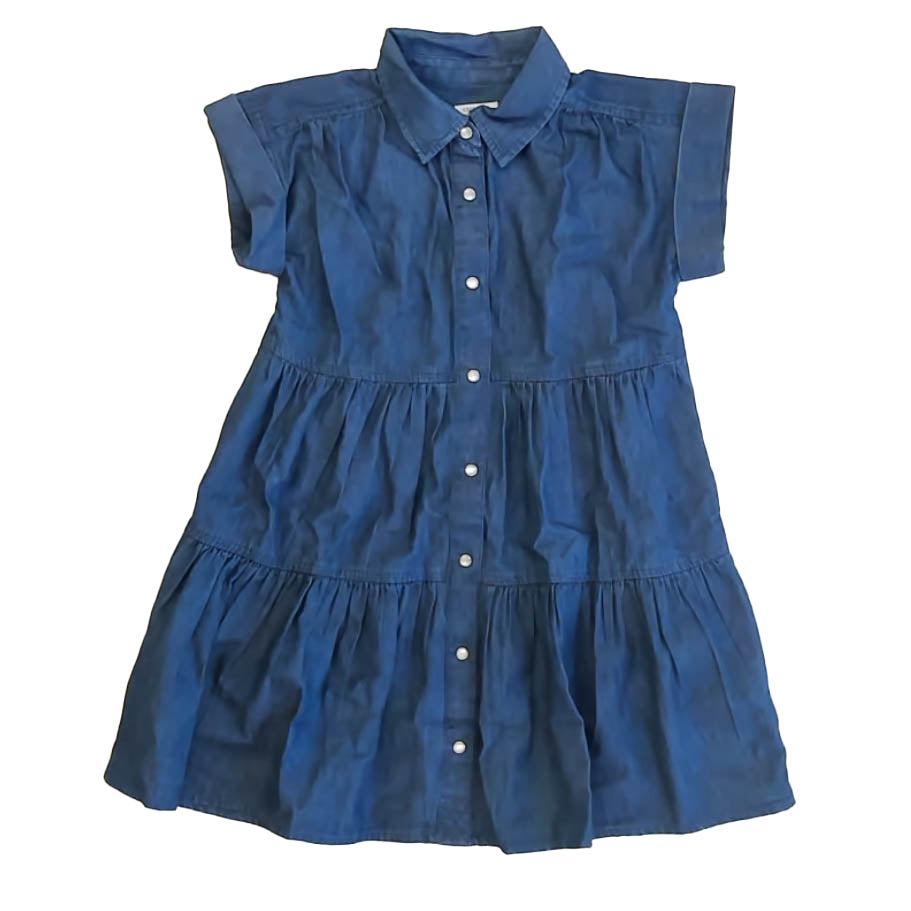 Crewcuts Girls Blue Dress Size: 6 Years Blue