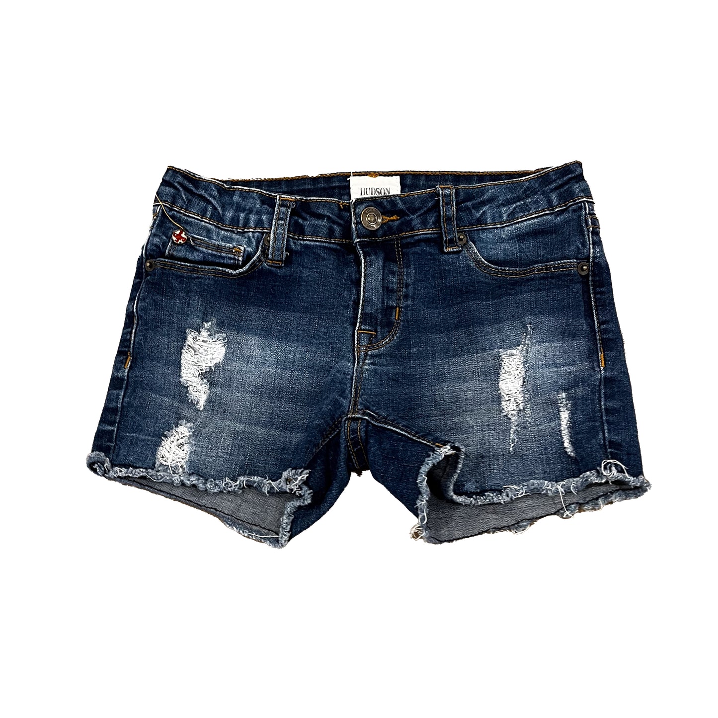 Hudson Girls Blue Jean Shorts Size: 12 Years Blue