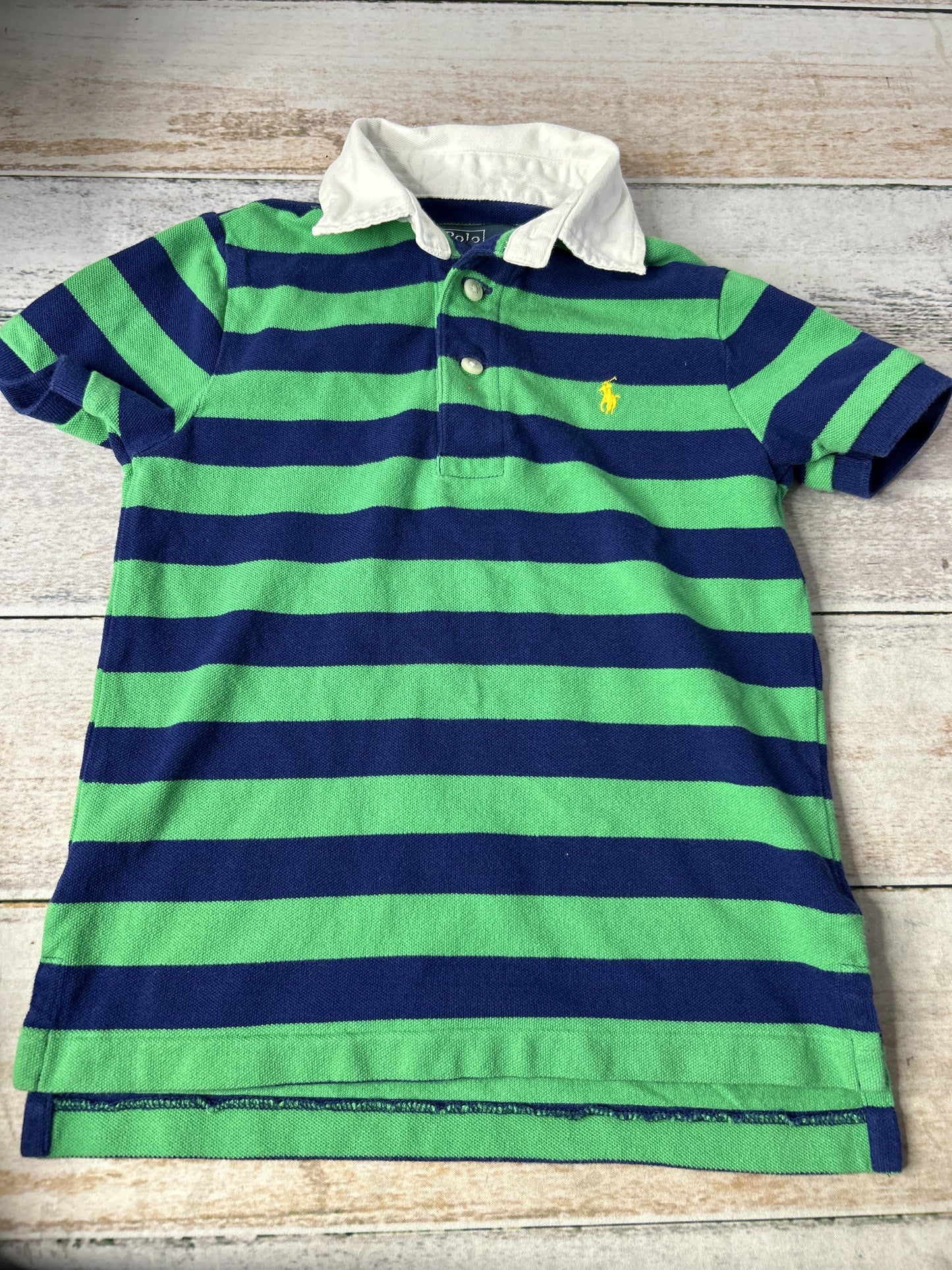 Boys Blue Short Sleeve Shirt Size: 4T Blue