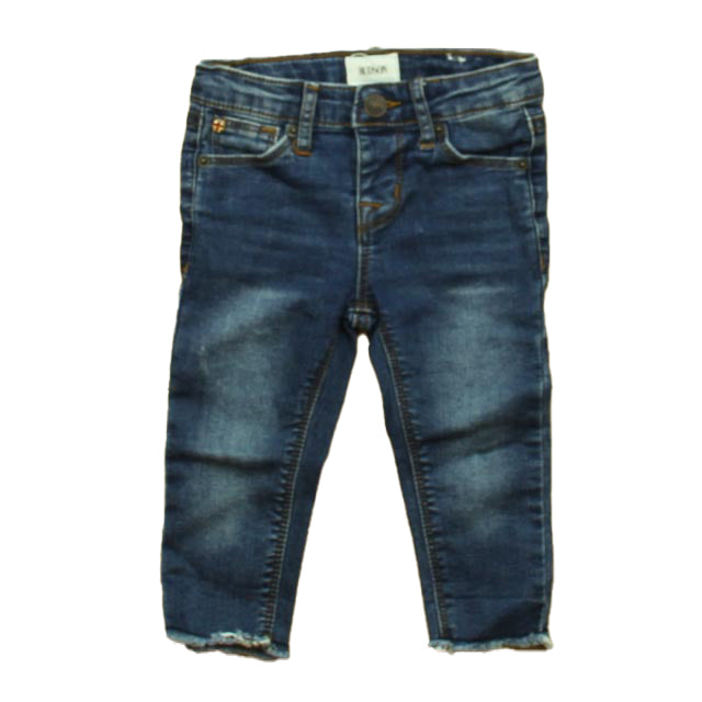 Hudson Girls Blue Jeans Size: 12 Months Blue