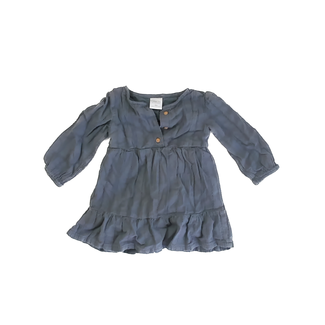 Little Co. Girls Blue Dress Size: 18 Months Blue