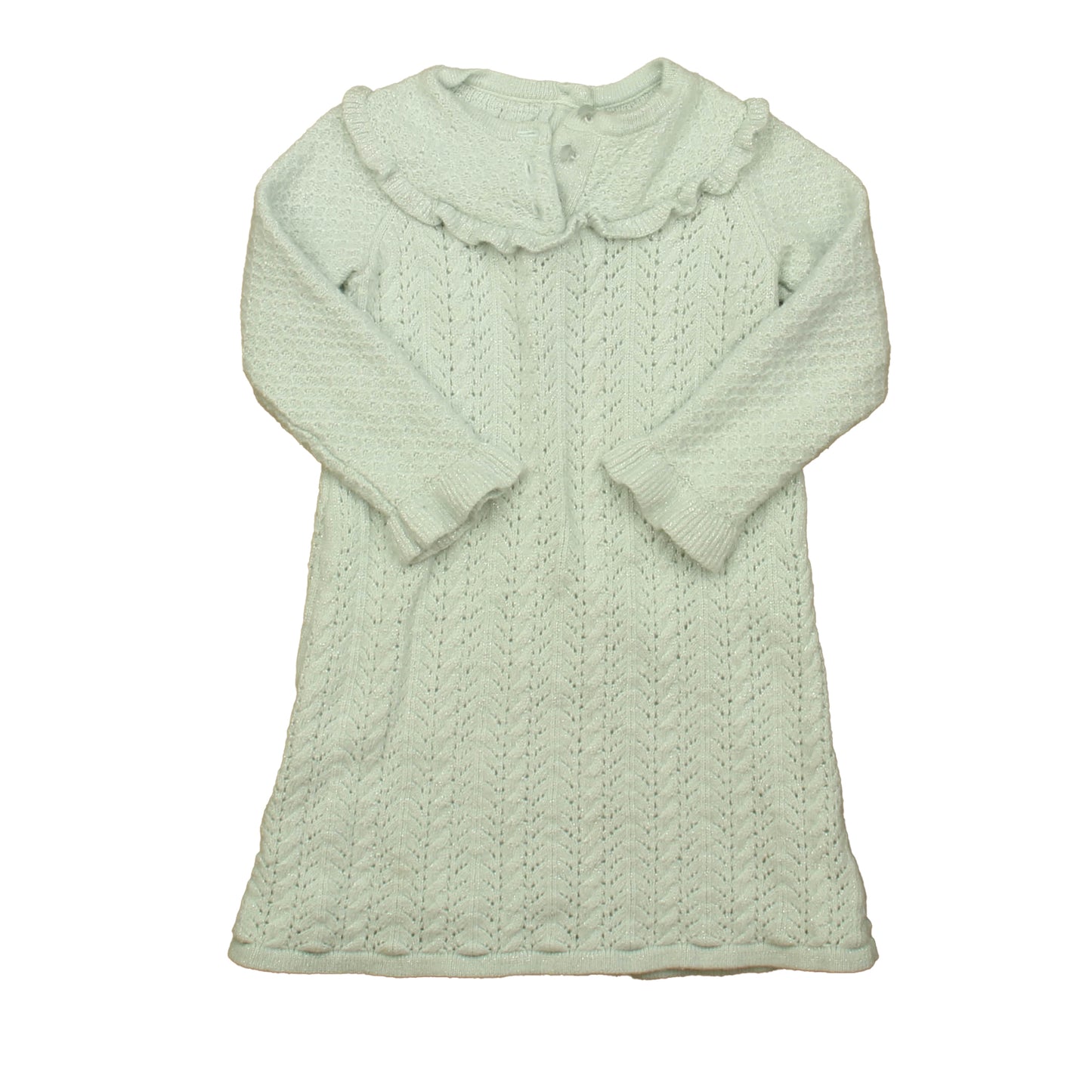 Janie and Jack Girls Blue Sweater Dress Size: 3T Blue