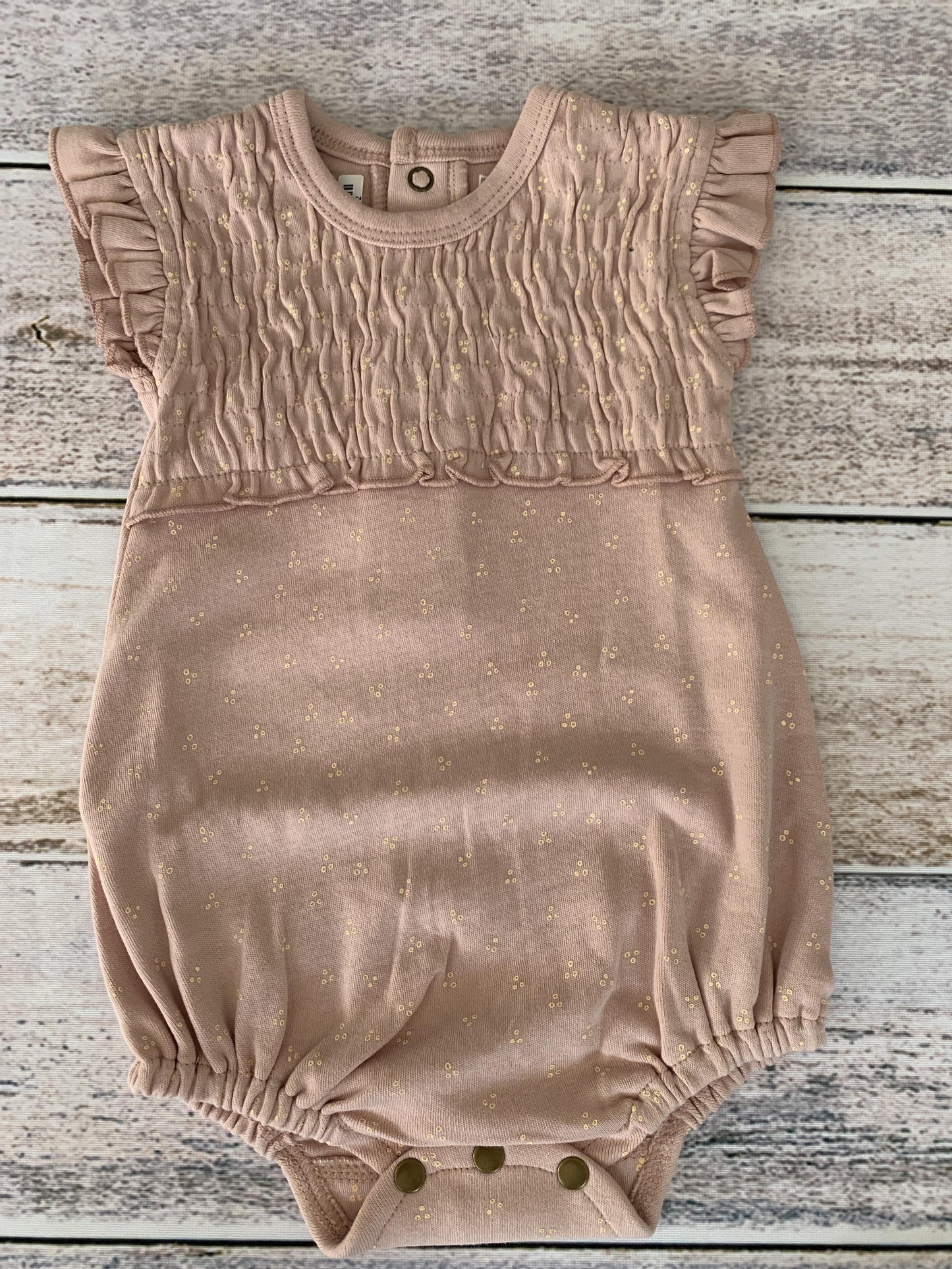 L’oved Baby Girls Blush | cream | polka dot Romper Size: 9 months Blush | cream | polka dot