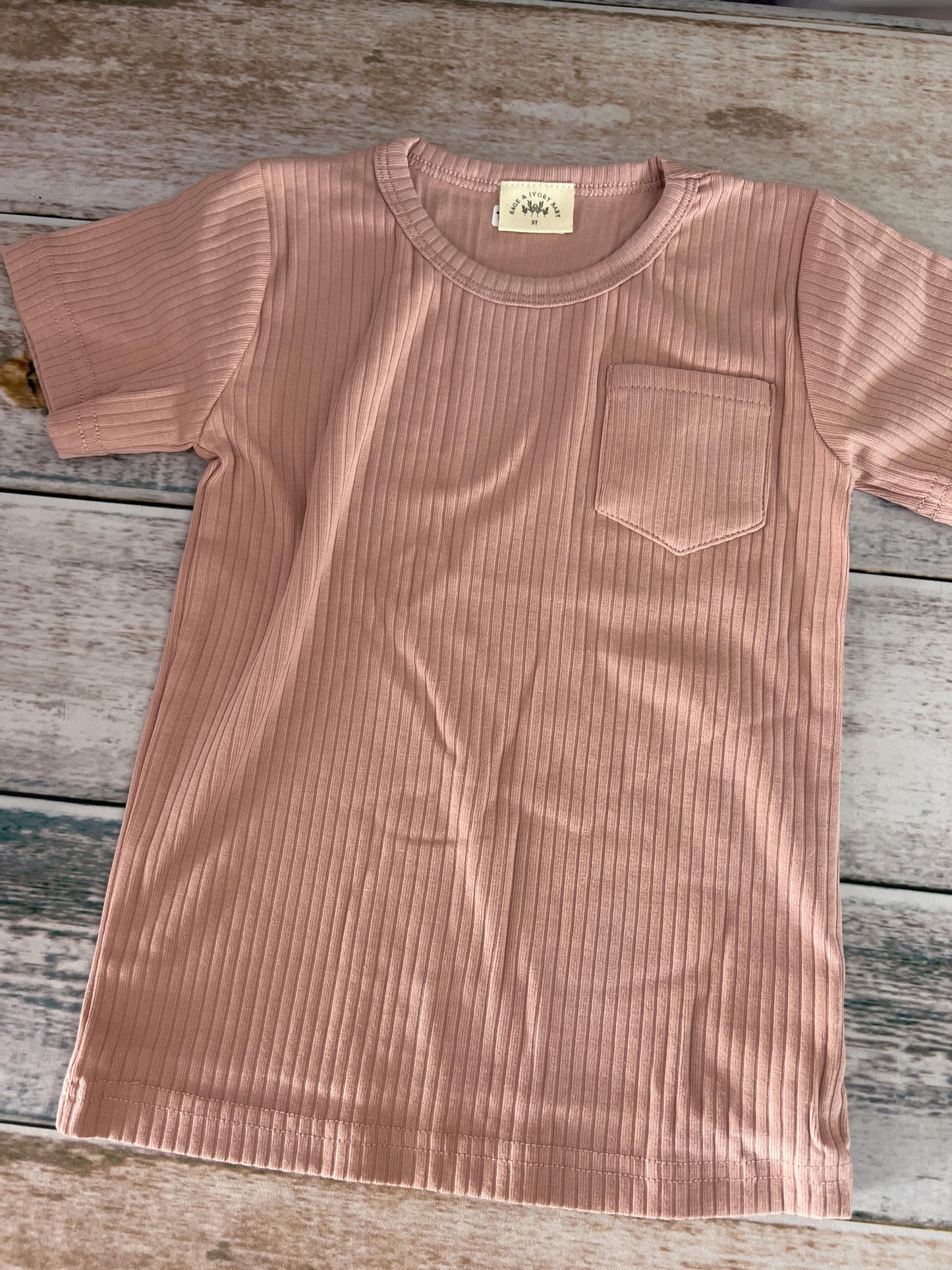 Sage and Ivory Girls Blush T-Shirt Size: 3T Blush
