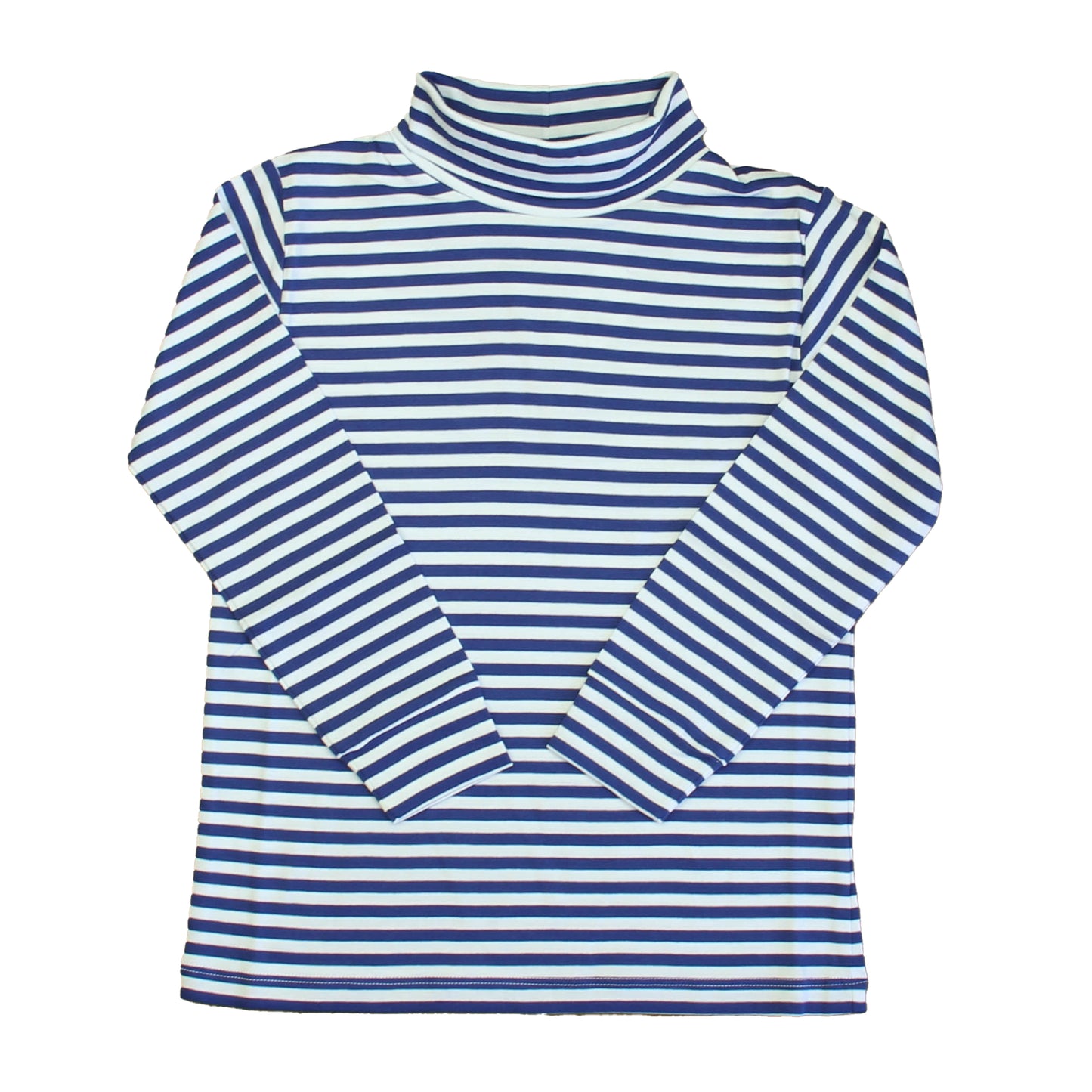 Classic Prep Boys Bright Navy & White Stripe Turtleneck Size: 6-14 Years Bright Navy & White Stripe