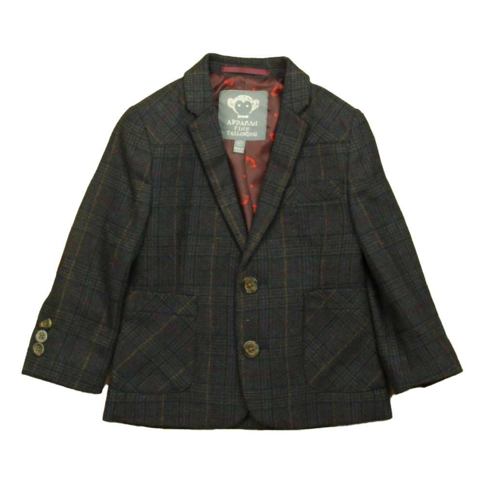 Appaman Boys Brown | Blue Plaid Sports Coat Size: 3T