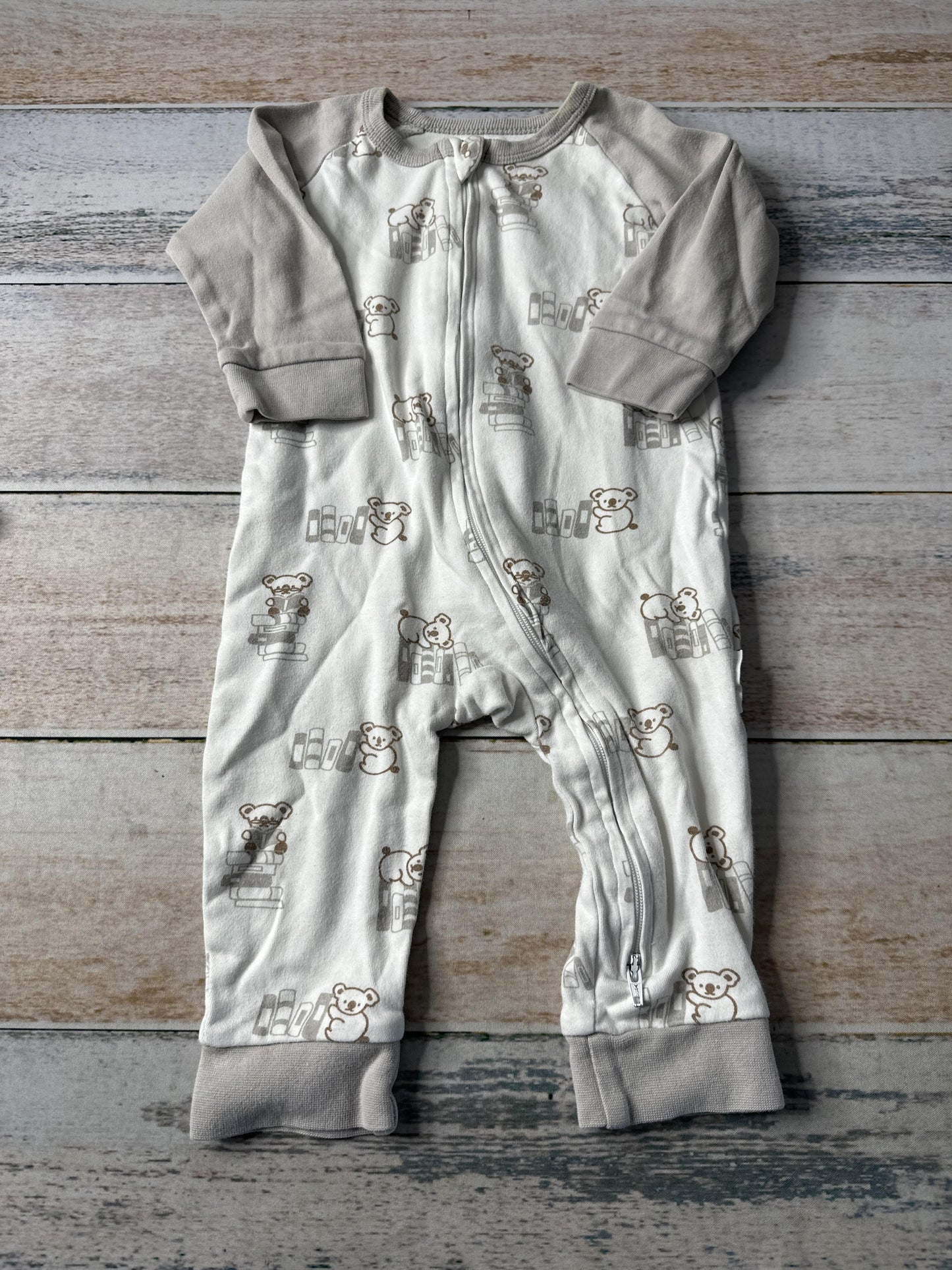 Bebenca Boys Brown | cream Long Sleeve Outfit Size: 6-9 months Brown | cream