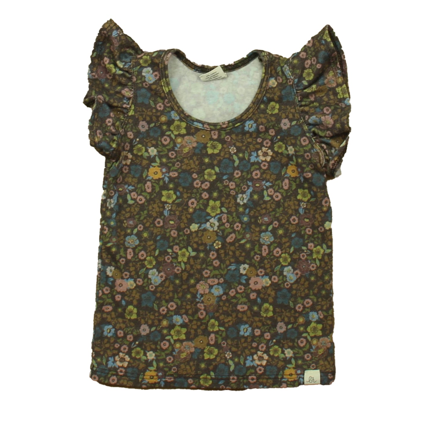 Lulu + Roo Girls Brown Floral | Green Apparel Sets Size: 18-24 Months