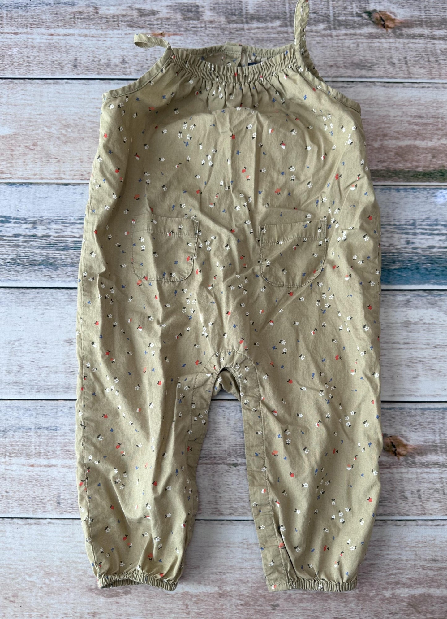 Gap Girls Brown | Flowers Romper Size: 12-18 months Brown | Flowers