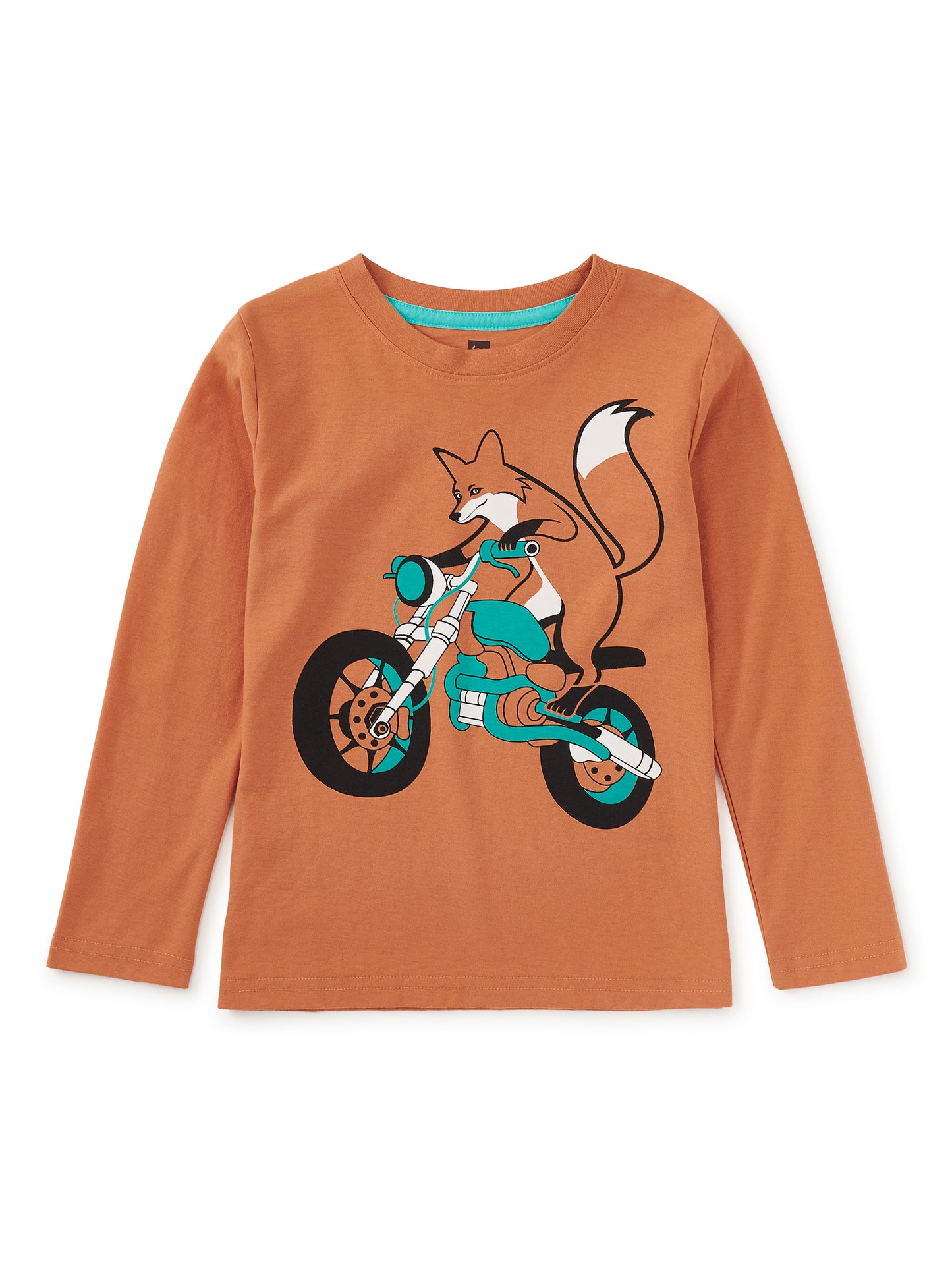 Tea Collection Boys Brown Fox Long Sleeve T-Shirt Size: 5T Brown Fox