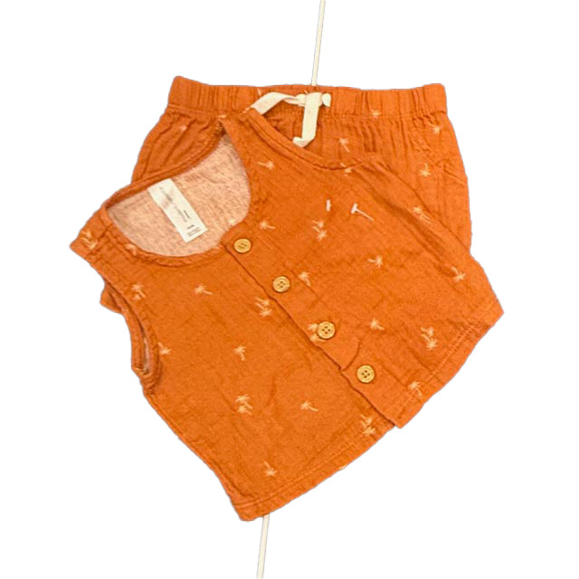 Modern Moments Girls Brown Palm Trees Apparel Sets Size: 6-9 Months