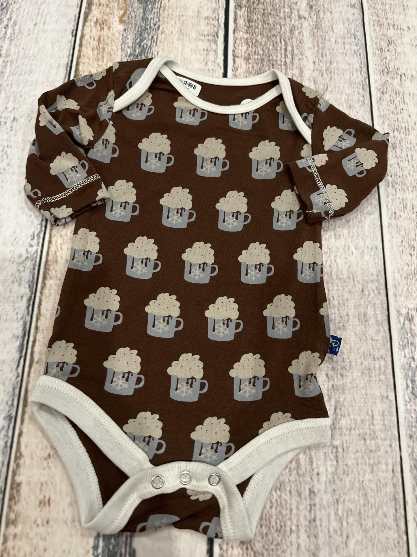 KicKee Pants Boys Brown | Pattern Onesie Size: 0-3 months Brown | Pattern