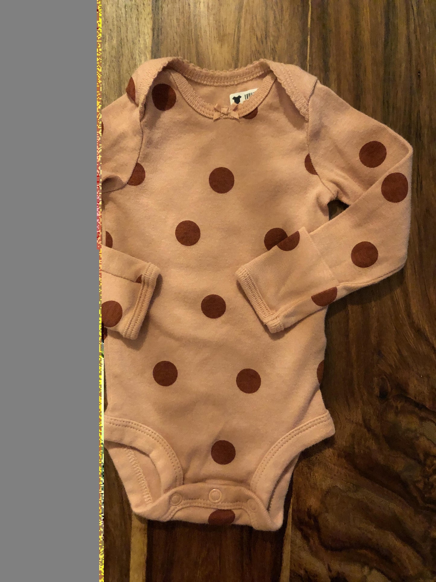 Carters Girls Brown | polka dot Onesie Size: 3 months Brown | polka dot