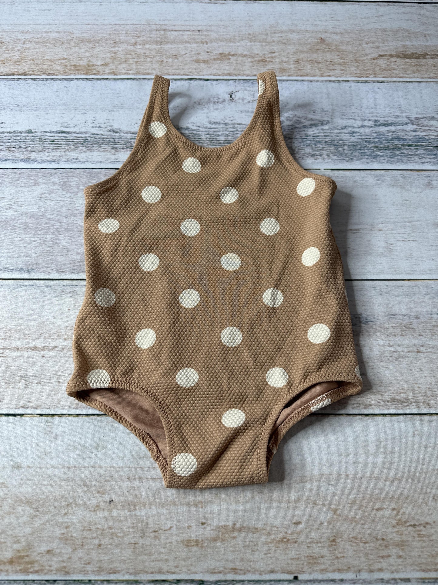 H&M Girls Brown | polka dot Swimwear Size: 2T Brown | polka dot