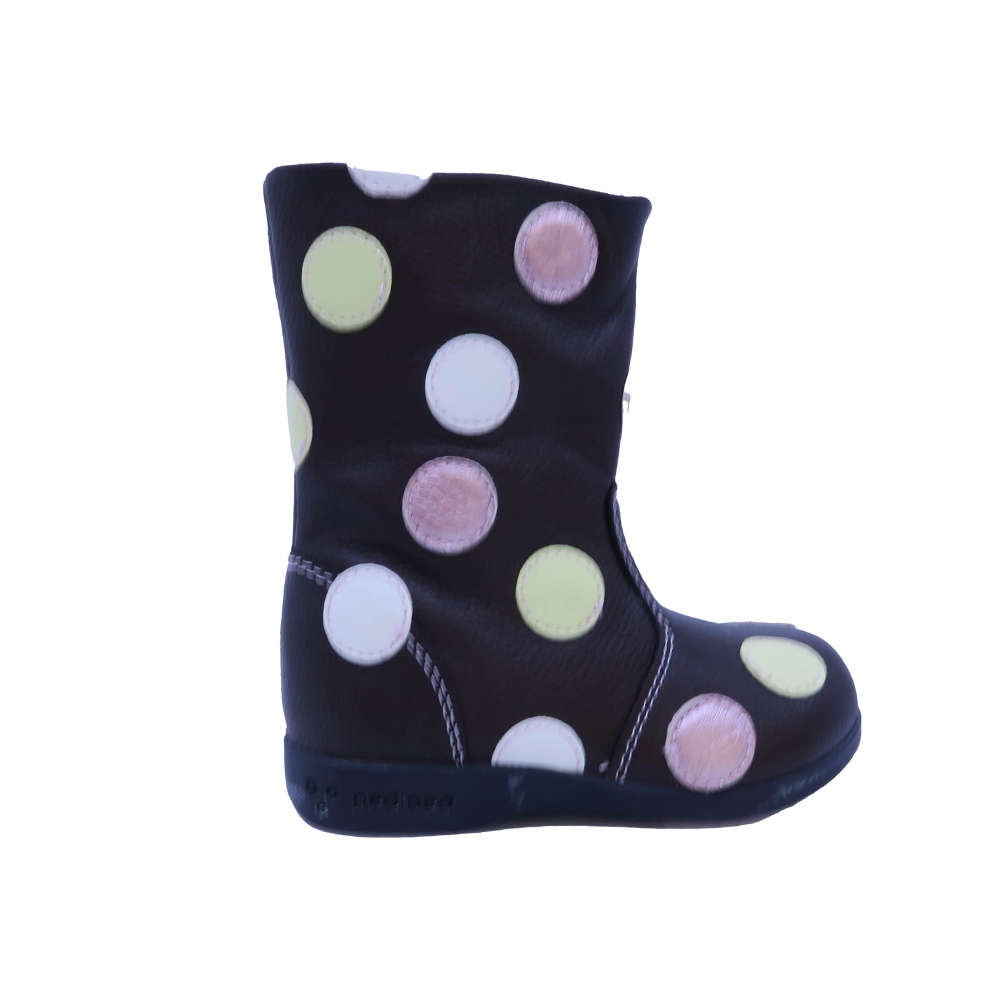 Pediped Girls Brown | Polka Dots Boots Size: 6-6.5 Toddler Brown | Polka Dots