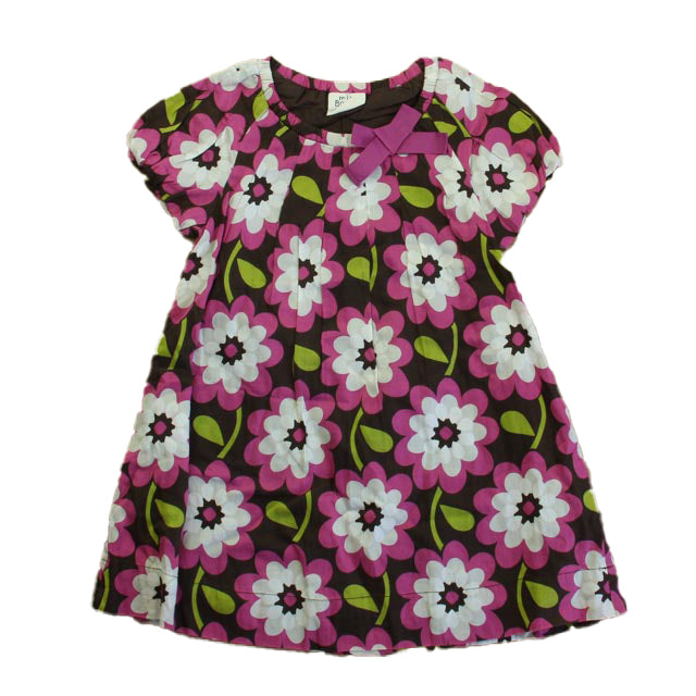 Boden Girls Brown | Purple Floral Dress Size: 3-4T Brown | Purple Floral