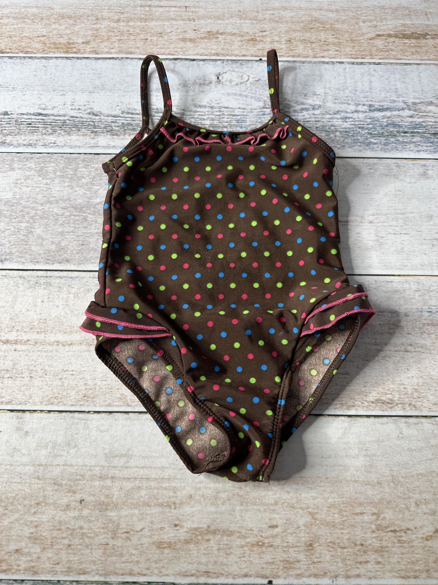 Circo Girls Brown | Rainbow | Dots Swimwear Size: 2T Brown | Rainbow | Dots