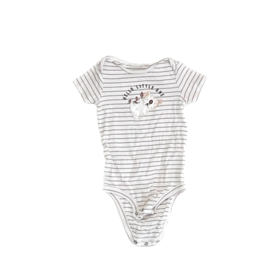 Carter's Unisex Brown Stripe Onesie Size: 18 Months Brown Stripe