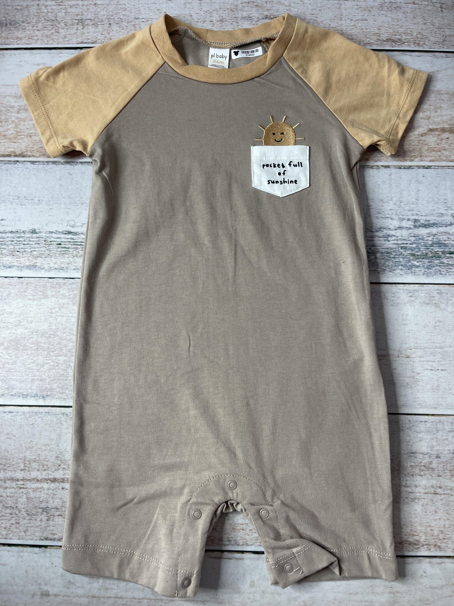PL Baby Unisex Brown | Tan Romper Size: 18-24 months Brown | Tan