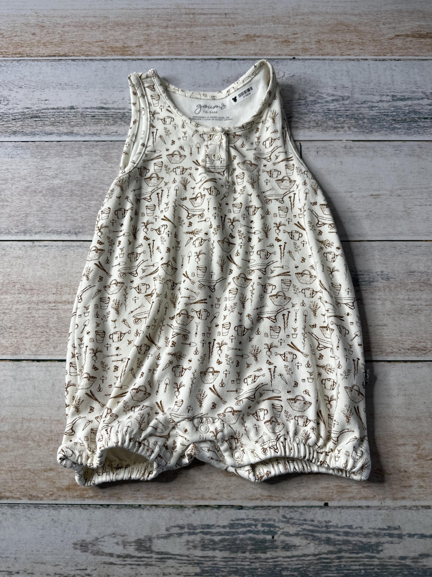 Goumi Unisex Brown | Tan Romper Size: 18-24 months Brown | Tan