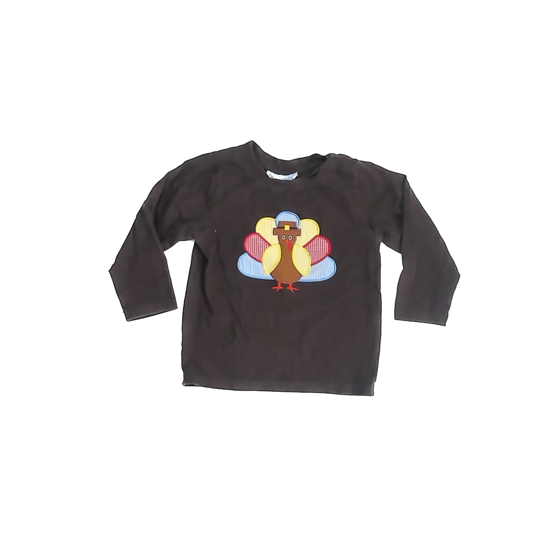Smockingbird Boys Brown Turkey Long Sleeve T-Shirt Size: 3T Brown Turkey