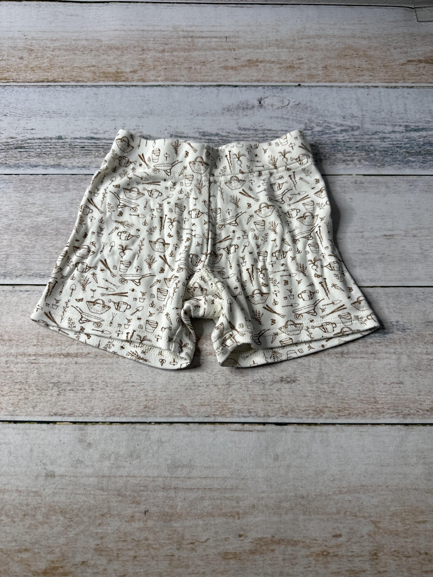 Goumi Unisex Brown | White Shorts Size: 2T Brown | White