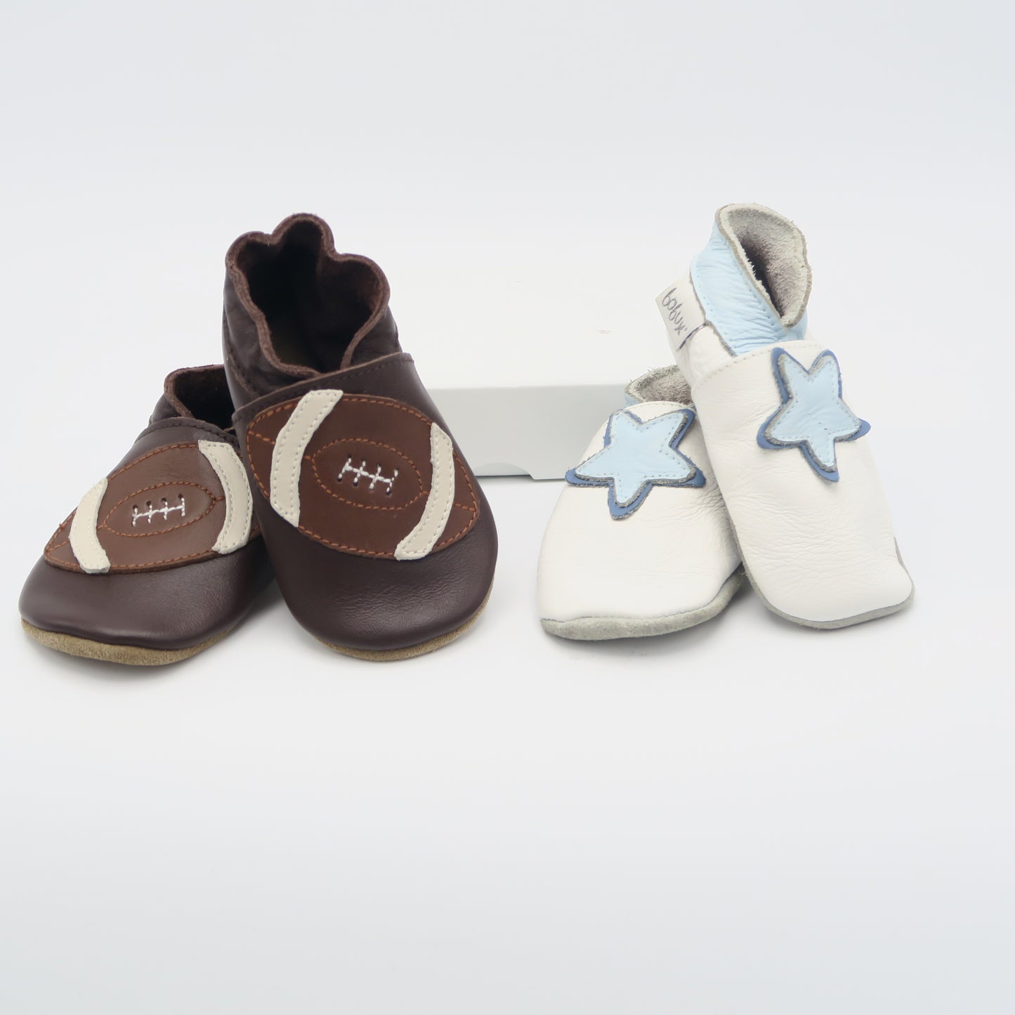Bobux Boys Brown | White Booties Size: S (3-9 Months) Brown | White