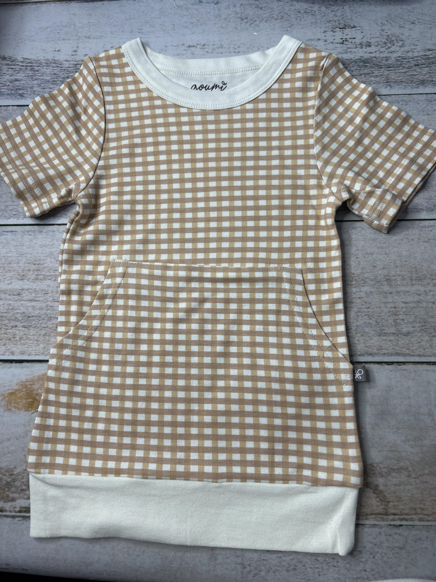Goumi Unisex Brown | White Shirt Size: 2T Brown | White