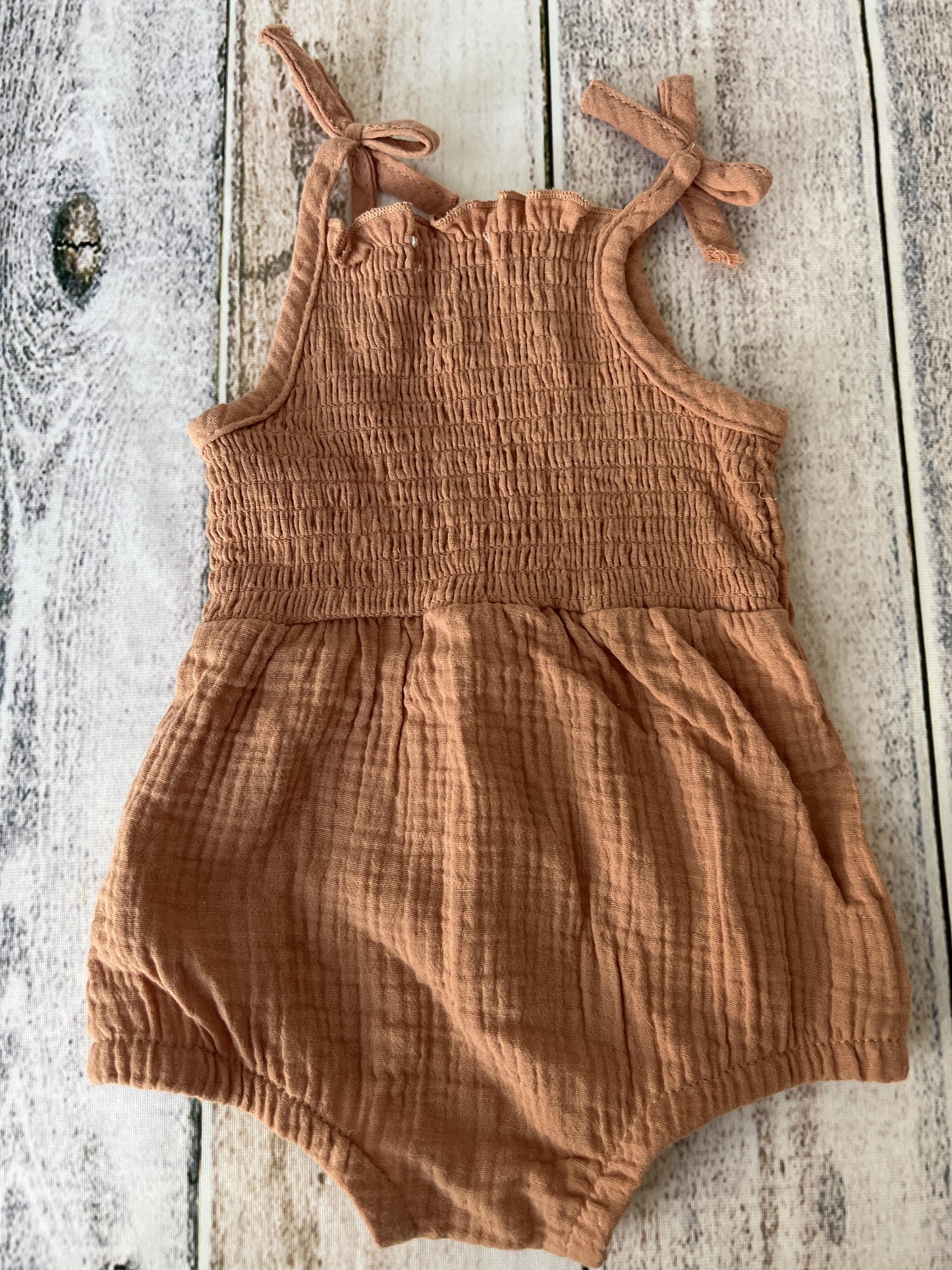 Grayson mini Girls Brown Romper Size: 3-6 months Brown