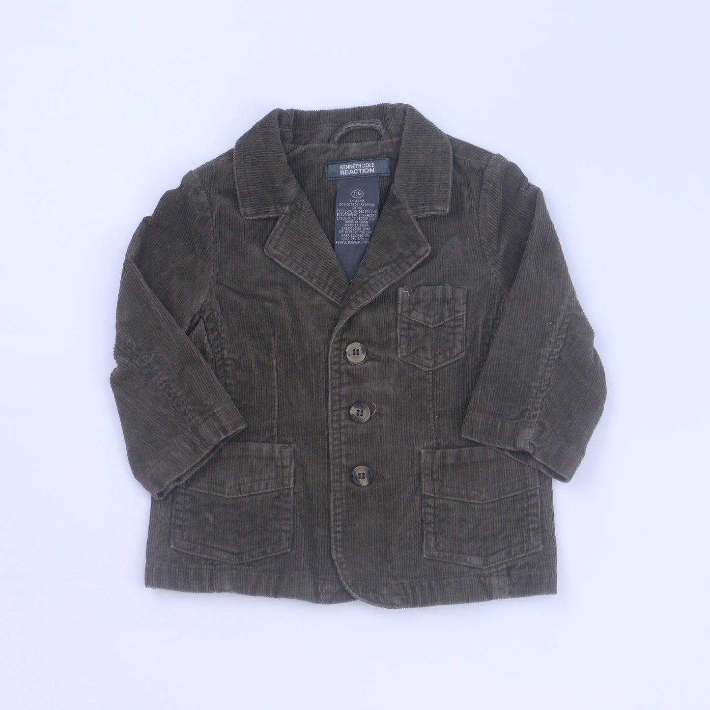 Kenneth Cole Boys Brown Sports Coat Size: 12 Months Brown