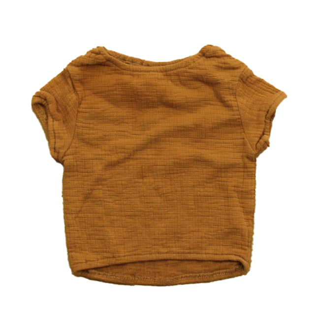 Quincy Mae Girls Brown T-Shirt Size: 0-3 Months