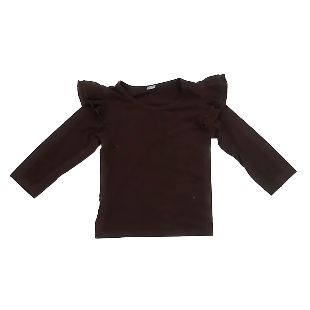 Unknown Girls Brown Long Sleeve Shirt Size: 100 (4T) Brown