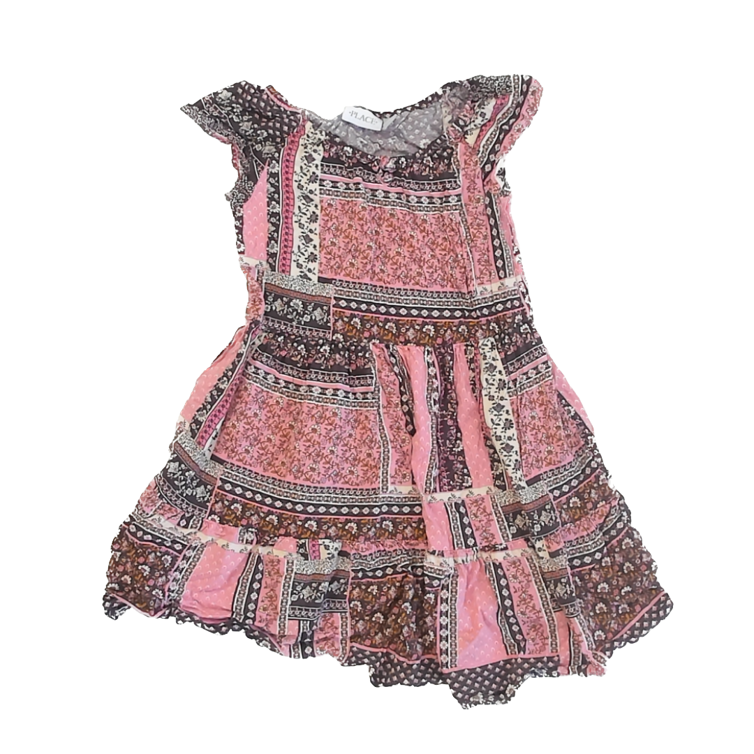 Children's Place Girls Brown Dress Size: 10-12 Years Brown