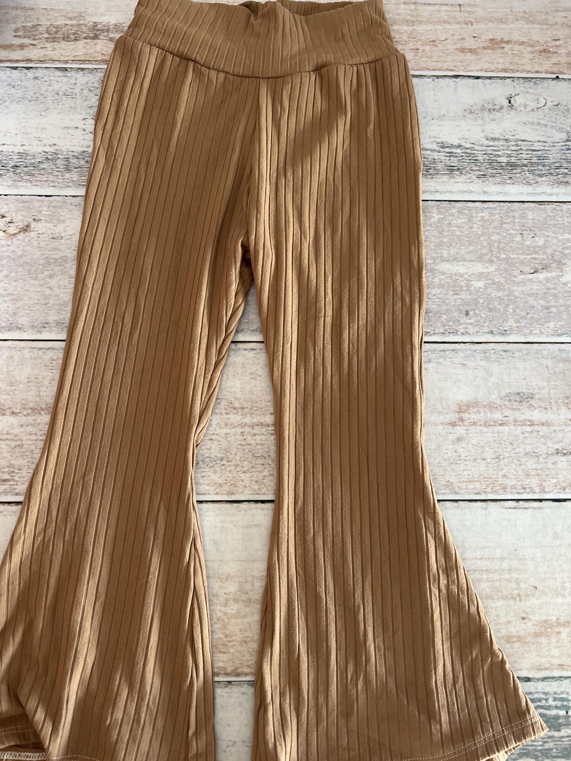 Little Lucca Love Girls Brown Pants Size: 3-4 Years Brown