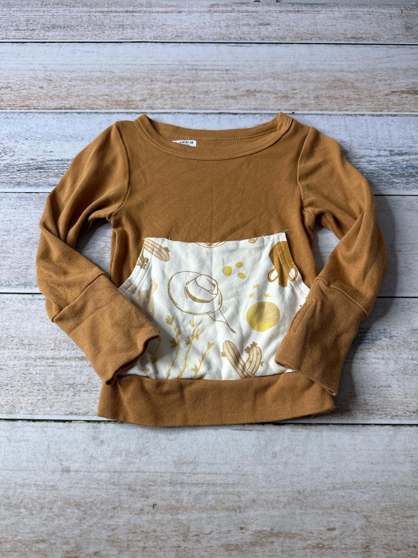 Goumi Boys Brown Long Sleeve Shirt Size: 2T Brown