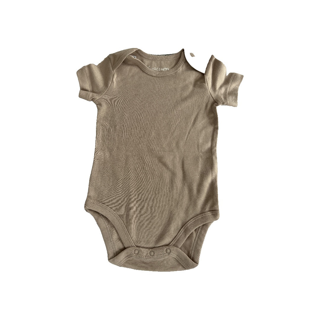 Mac and Moon Unisex Brown Onesie Size: 12 months Brown