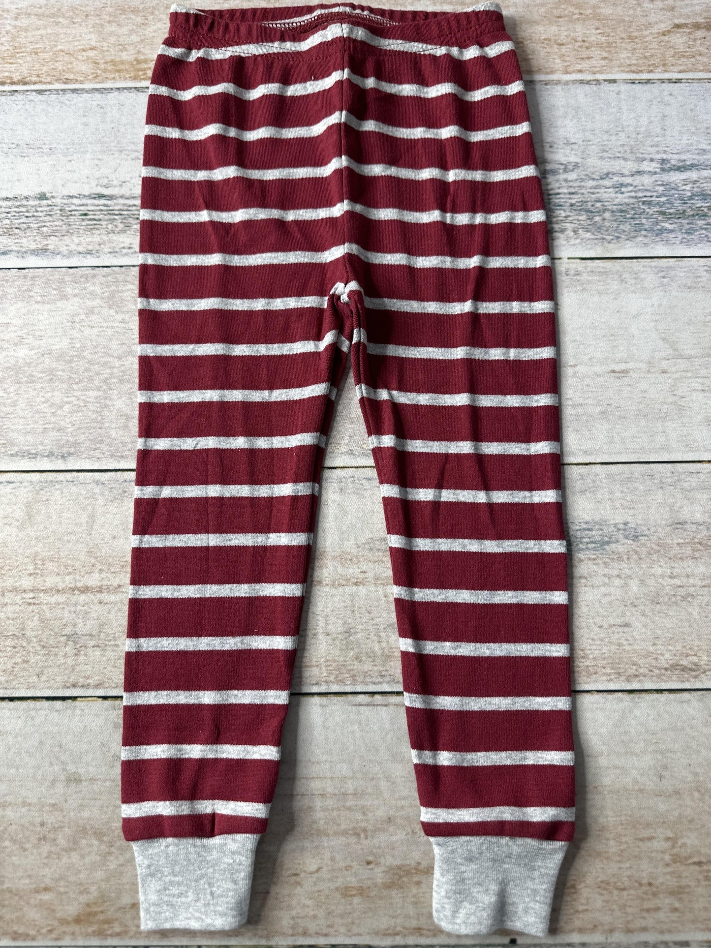 Carters Unisex Burgundy | Grey Pajamas Size: 2T Burgundy | Grey