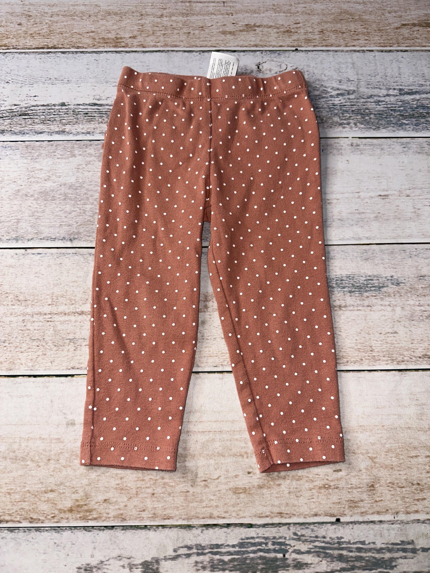 Carters Girls Burgundy | White Pants Size: 18 months Burgundy | White