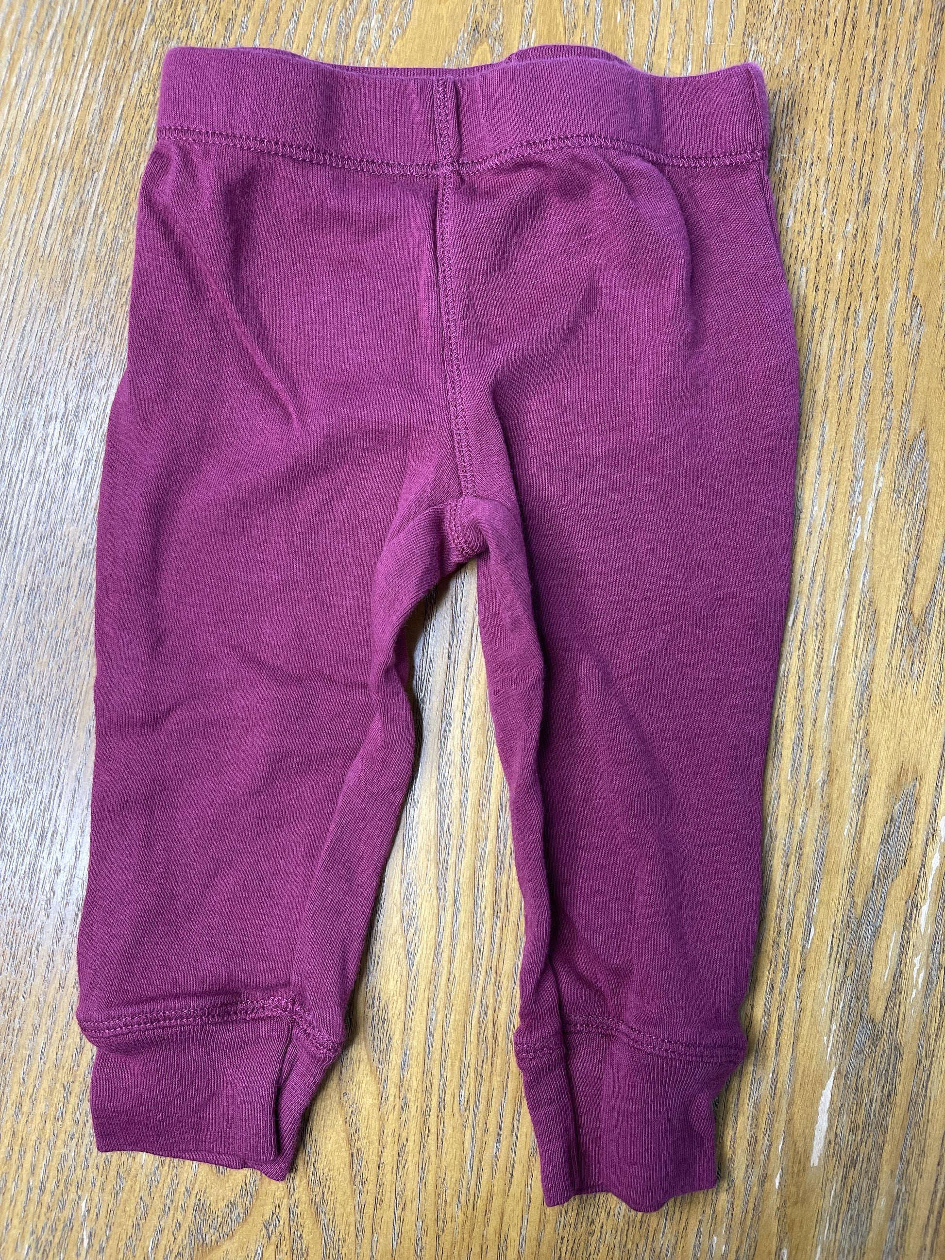 Leveret Girls Burgundy Pants Size: 3-6 months Burgundy