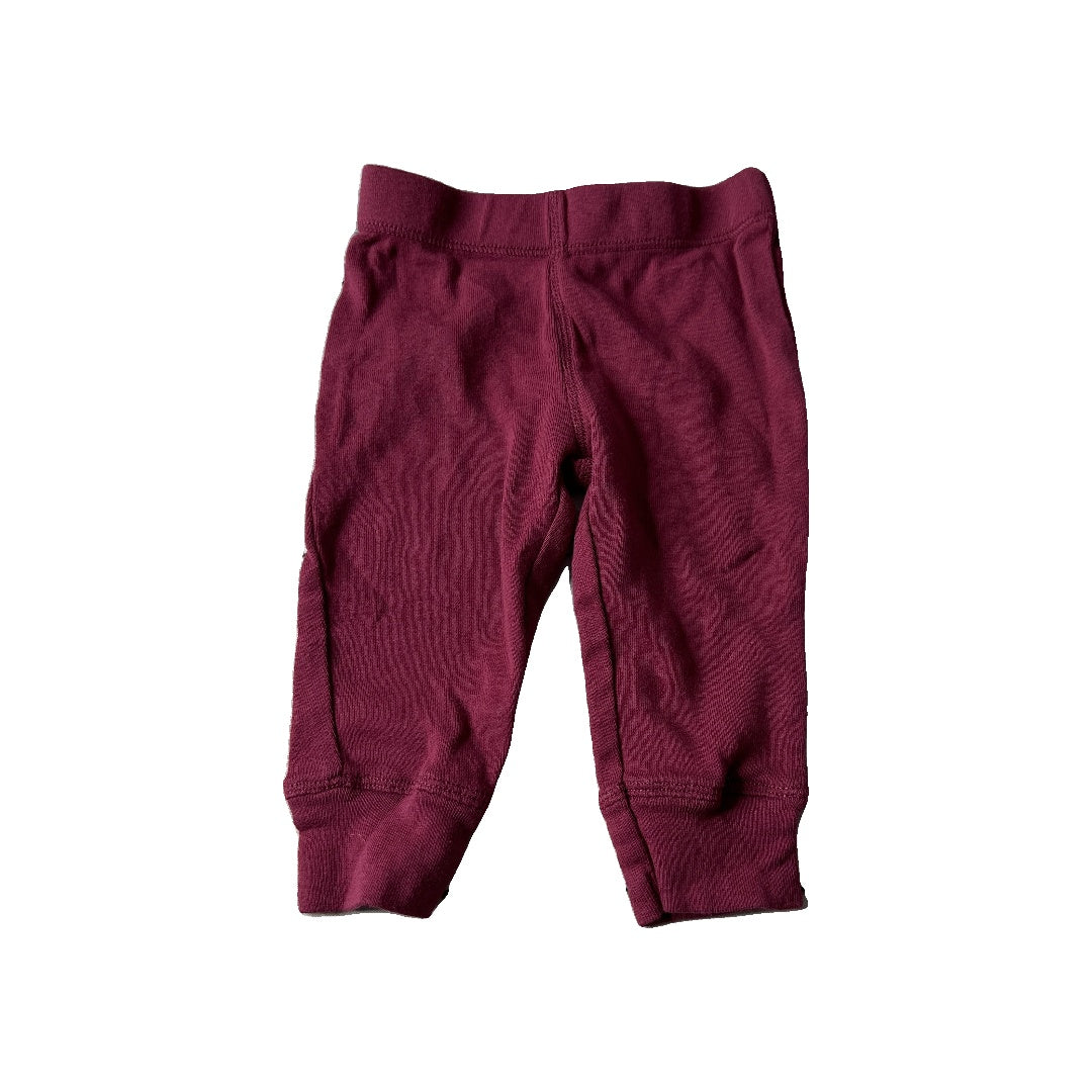 Leveret Girls Burgundy Pants Size: 3 months Burgundy