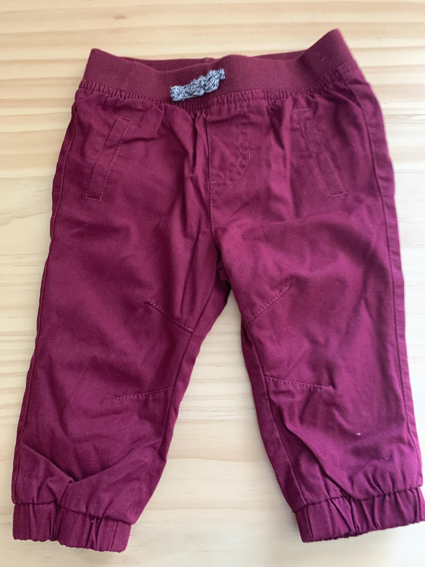Cat & Jack Boys Burgundy Pants Size: 3-6 months Burgundy
