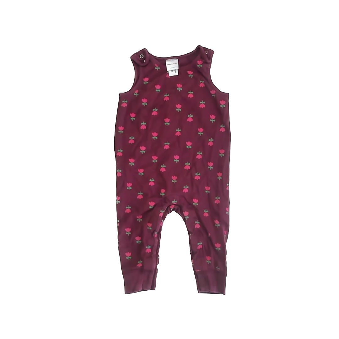 Hanna Andersson Girls Burgundy Romper Size: 18-24 Months Burgundy