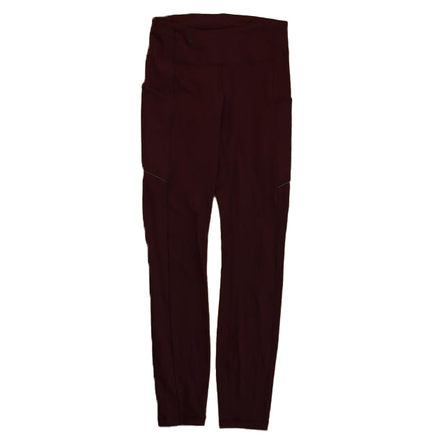 Lululemon Girls Burgundy Athletic Pants Size: Junior 2
