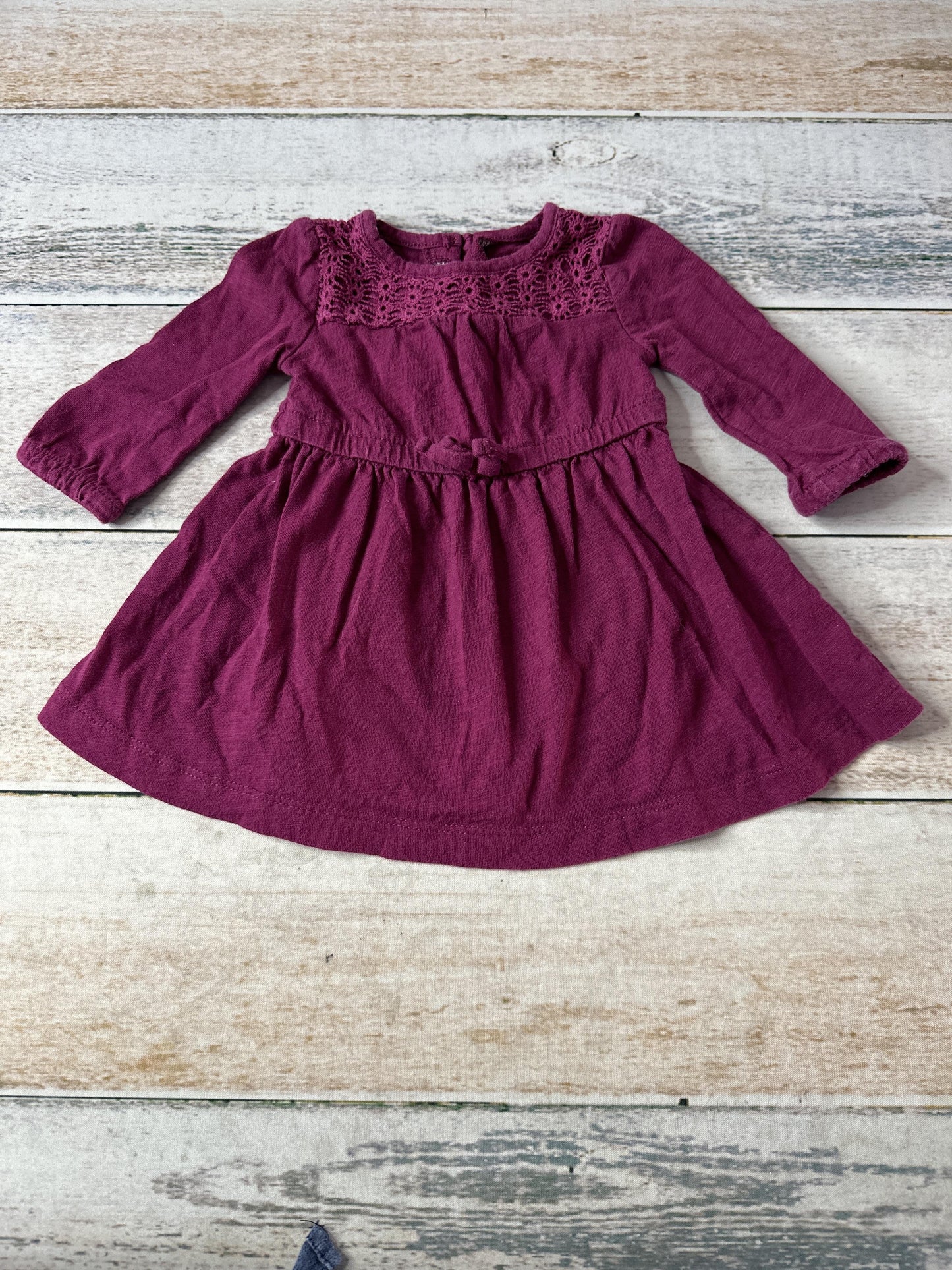 Carters Girls Burgundy Dress Size: 3 months Burgundy